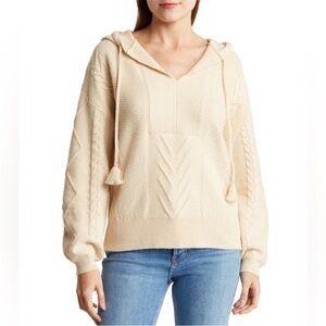 Industry Republic Cable Knit V Neck Hoodie XL